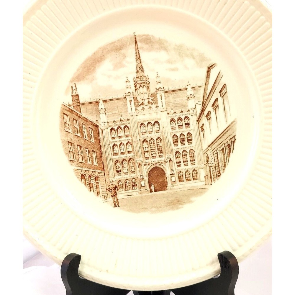 Wedgwood Old London Views Home of the City Fathers GUILDHALL 10.5" Plate  Sepia